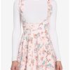 Bottoms * | Hunivers Disney The Aristocats Marie Floral Suspender Skirt