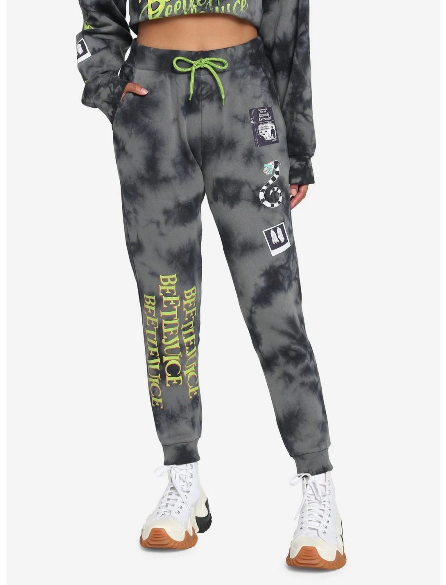 Bottoms * | Hunivers Beetlejuice Icons Tie-Dye Sweatpants