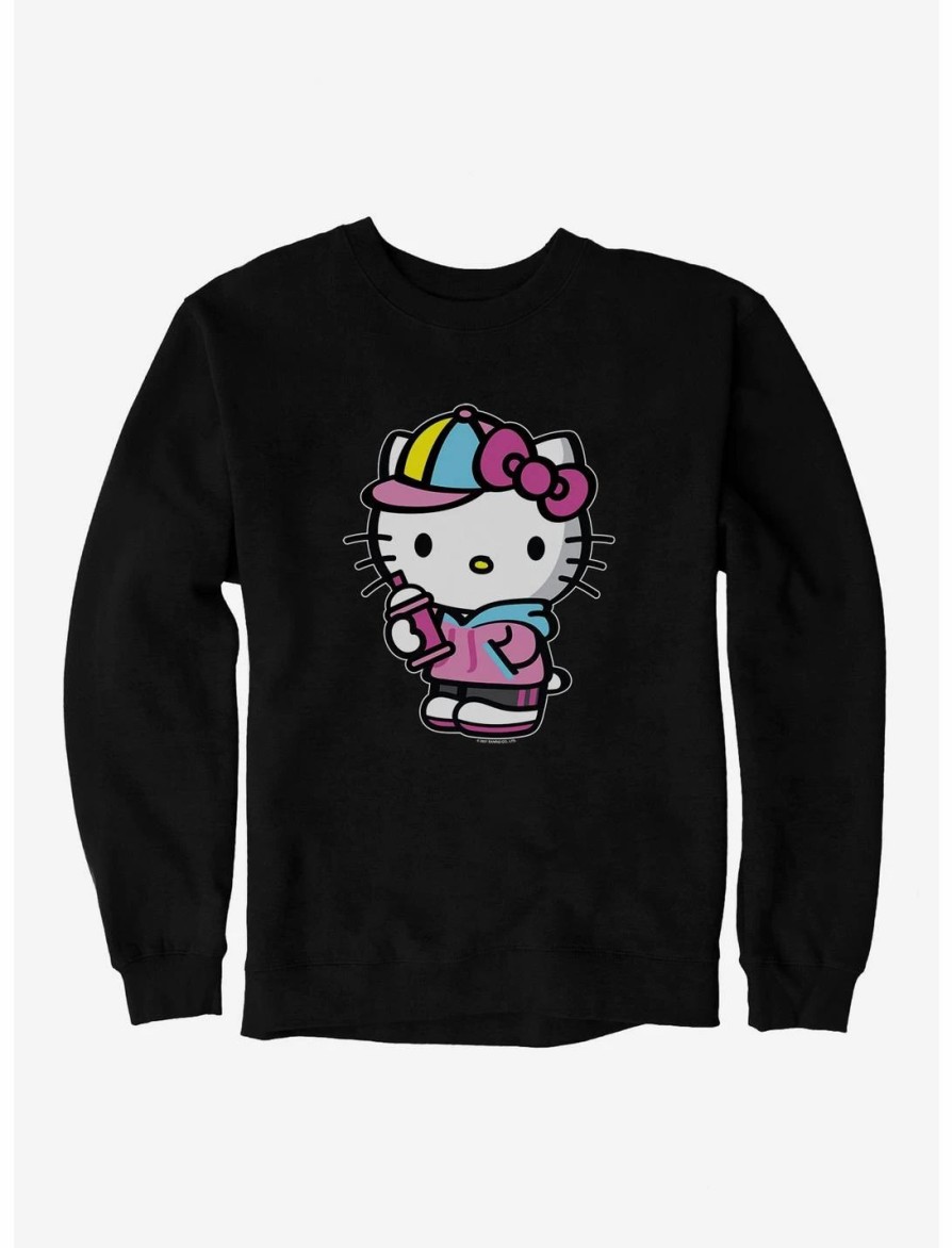 Sweaters And Cardigans * | Null Hello Kitty Spray Can Front Sweatshirt