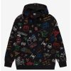 Sweaters And Cardigans * | Ourunvrs Star Wars Doodle Icons Allover Print Hoodie