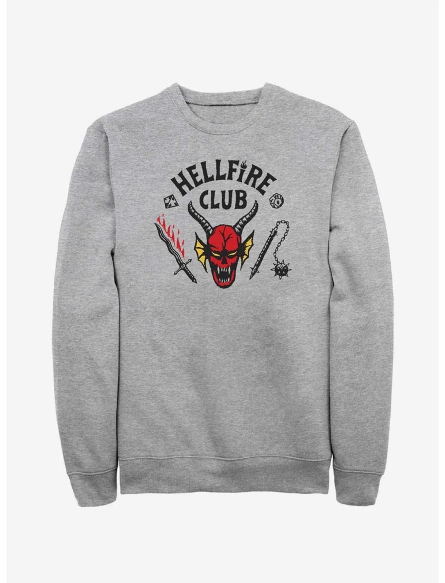 Sweaters And Cardigans * | Null Stranger Things Hellfire Club Sweatshirt