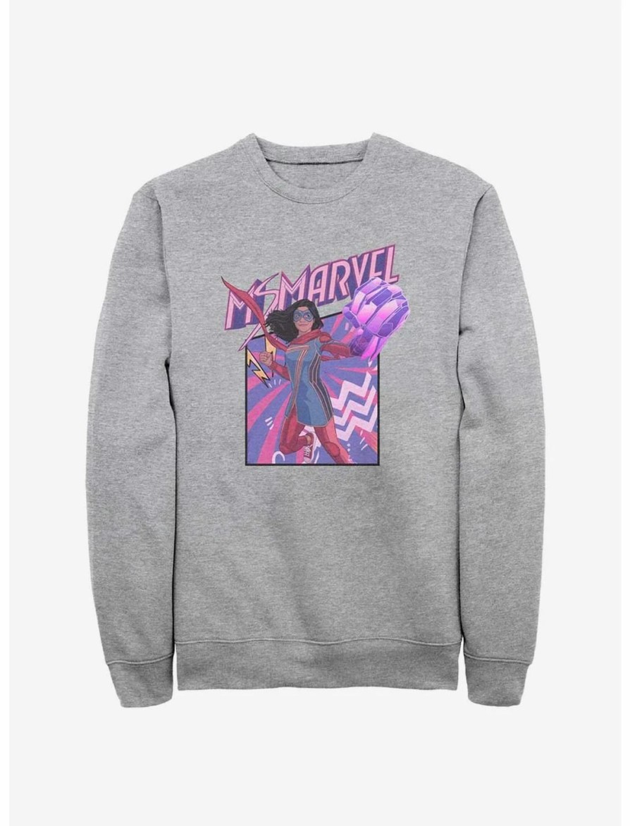 Sweaters And Cardigans * | Null Marvel Ms. Marvel Fist Panel Sweatshirt