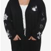 Sweaters And Cardigans * | Hunivers Disney Steamboat Willie Icons Open Cardigan Plus Size