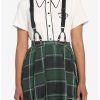 Bottoms * | Hunivers Harry Potter Slytherin Pleated Suspender Skirt