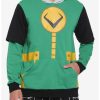 Sweaters And Cardigans * | Ourunvrs Our Universe Marvel Loki Double Sleeve Hoodie