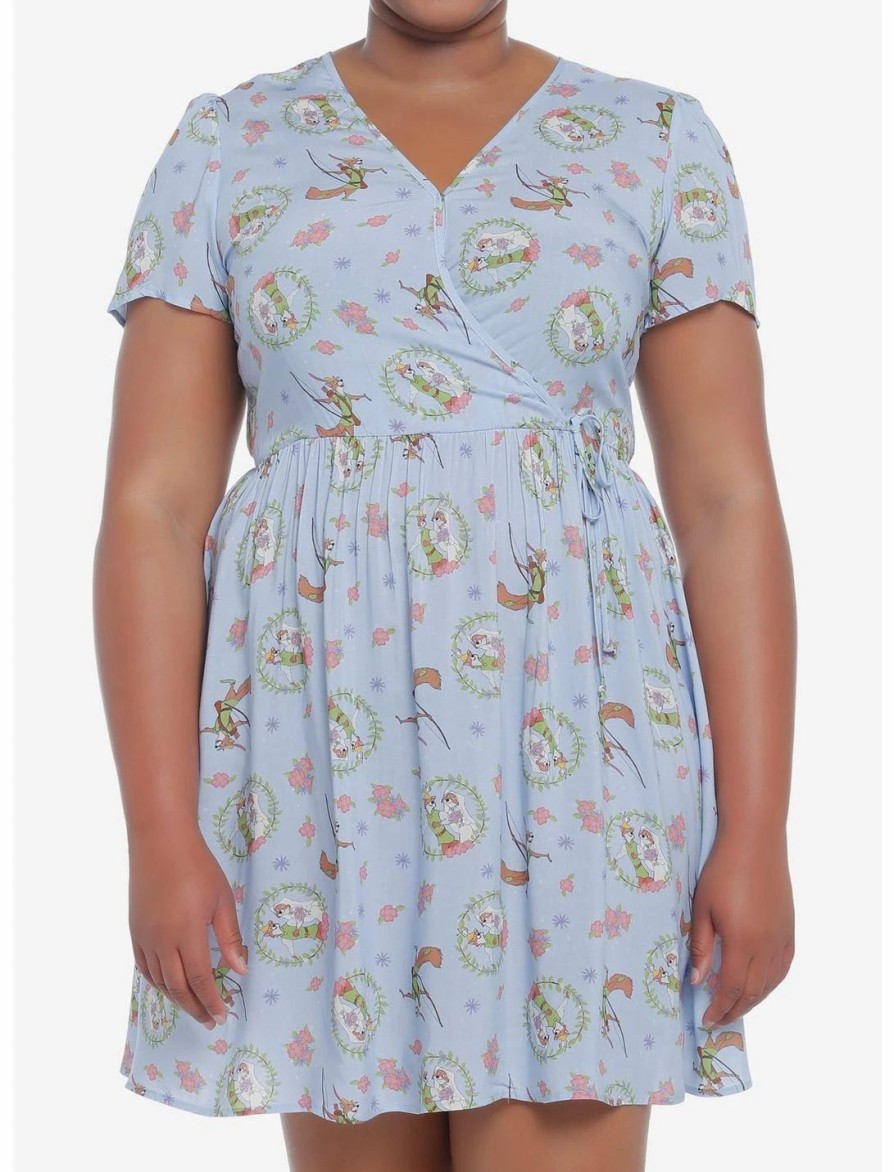 Dresses * | Hunivers Disney Robin Hood Faux Wrap Dress Plus Size