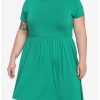 Dresses * | Hunivers Green Skater Dress Plus Size