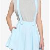 Bottoms * | Hunivers Light Blue Suspender Skirt