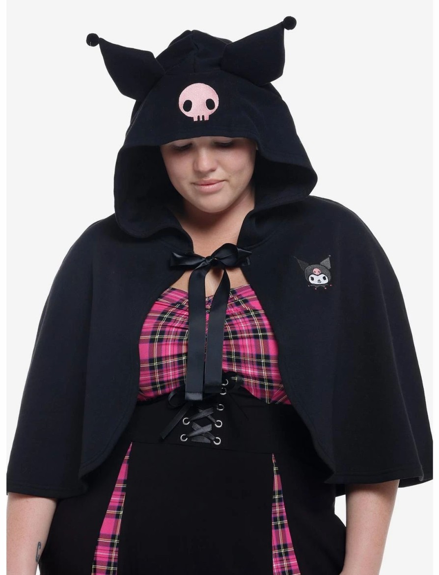 Sweaters And Cardigans * | Hunivers Kuromi Figural Ears Capelet Plus Size