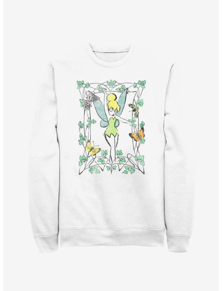 Sweaters And Cardigans * | Null Disney Tinker Bell Garden Frame Sweatshirt