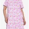 Dresses * | Hunivers Hello Kitty And Friends Pastel Collage Button-Up Dress Plus Size