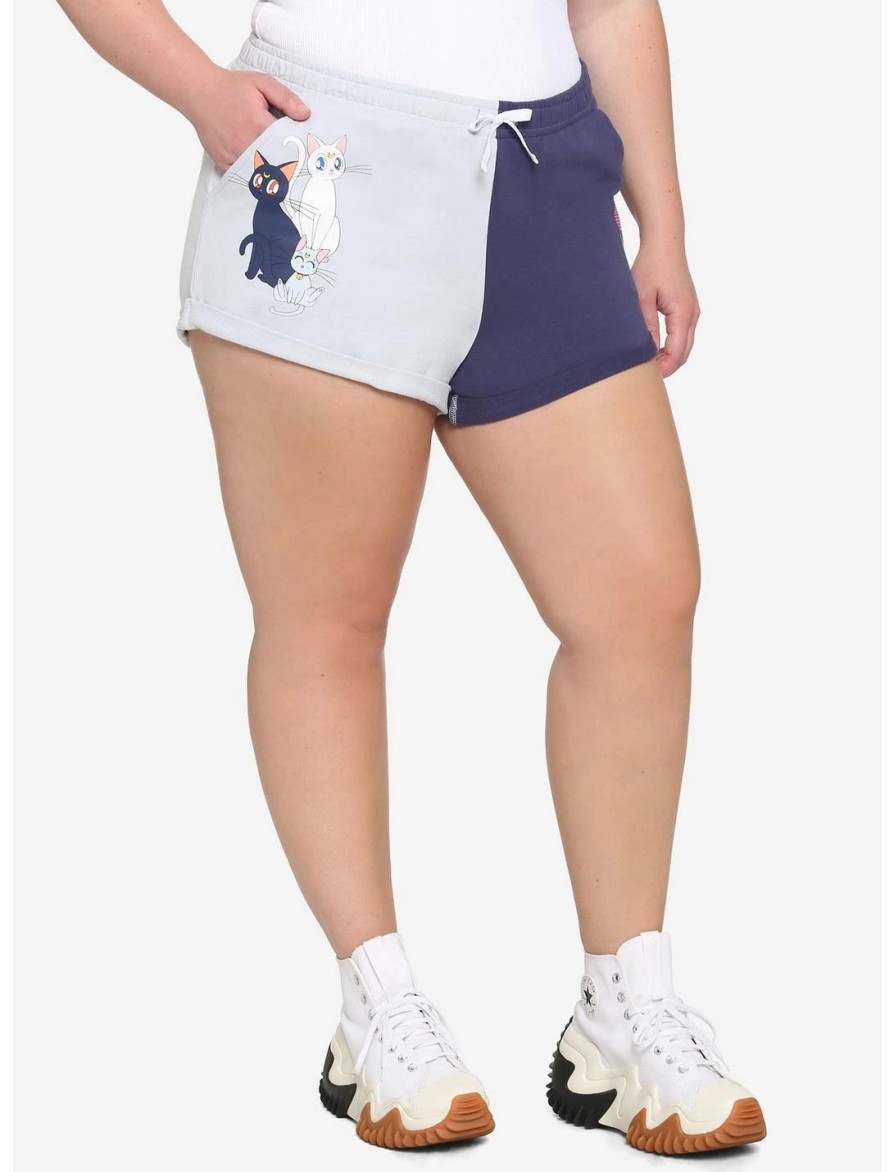 Bottoms * | Hunivers Pretty Guardian Sailor Moon Luna & Artemis Split Shorts Plus Size