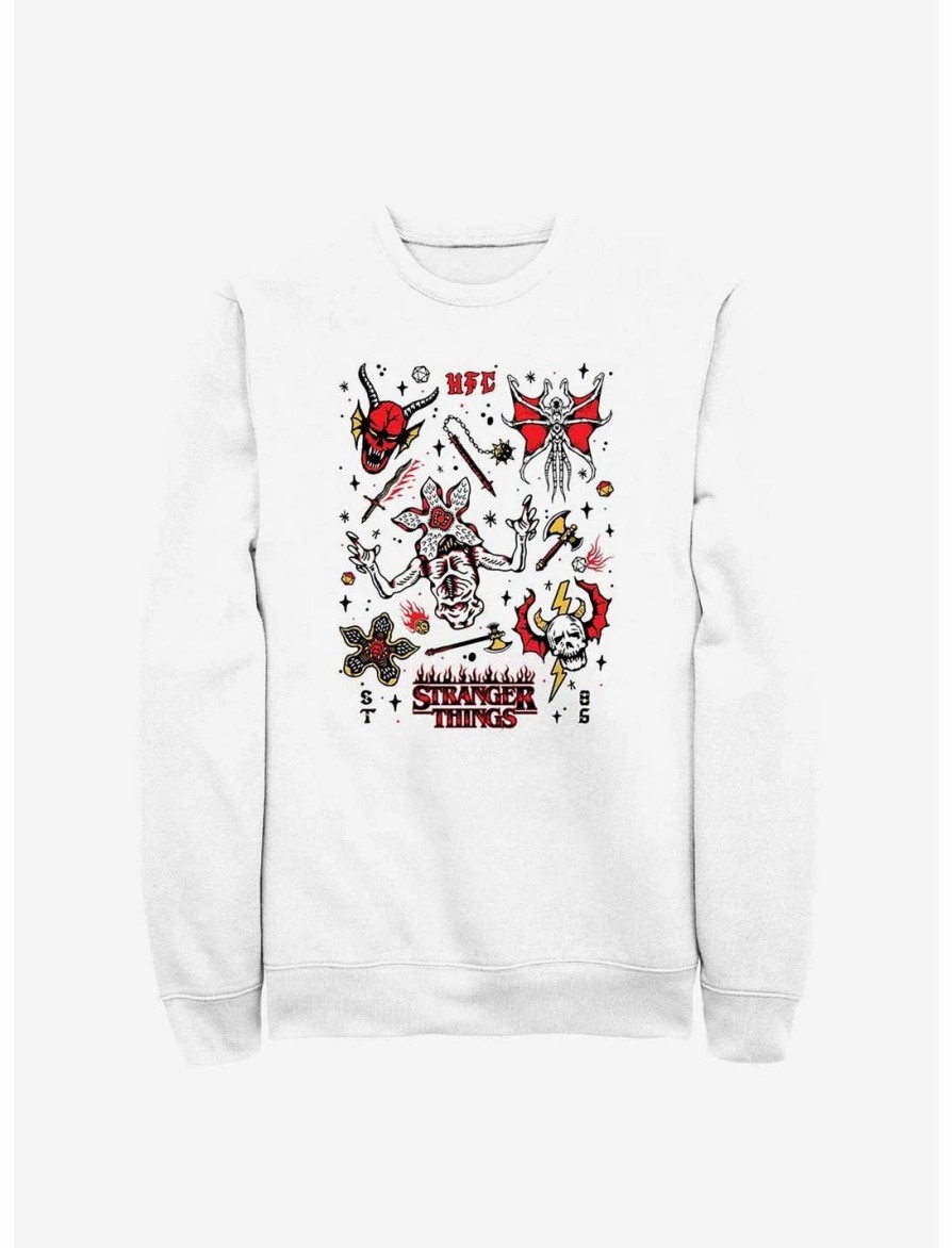 Sweaters And Cardigans * | Null Stranger Things Flash Sheet Sweatshirt