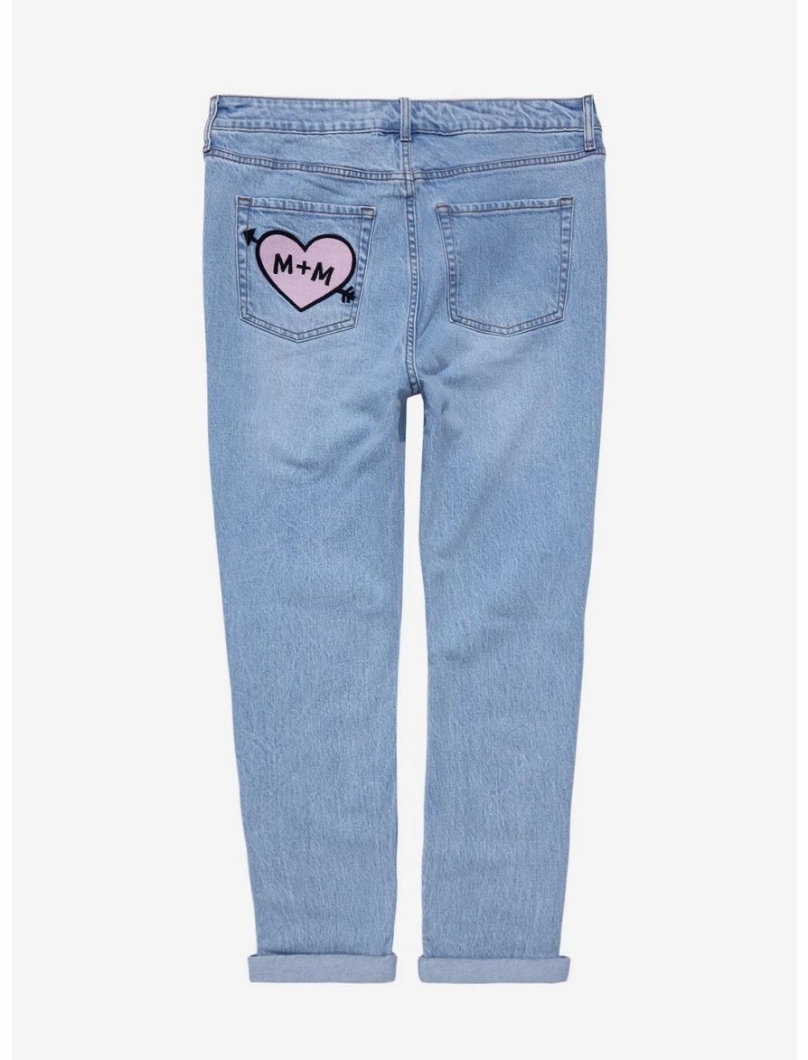 Bottoms * | Hunivers Her Universe Disney Mickey Mouse & Minnie Mouse Mom Jeans Plus Size