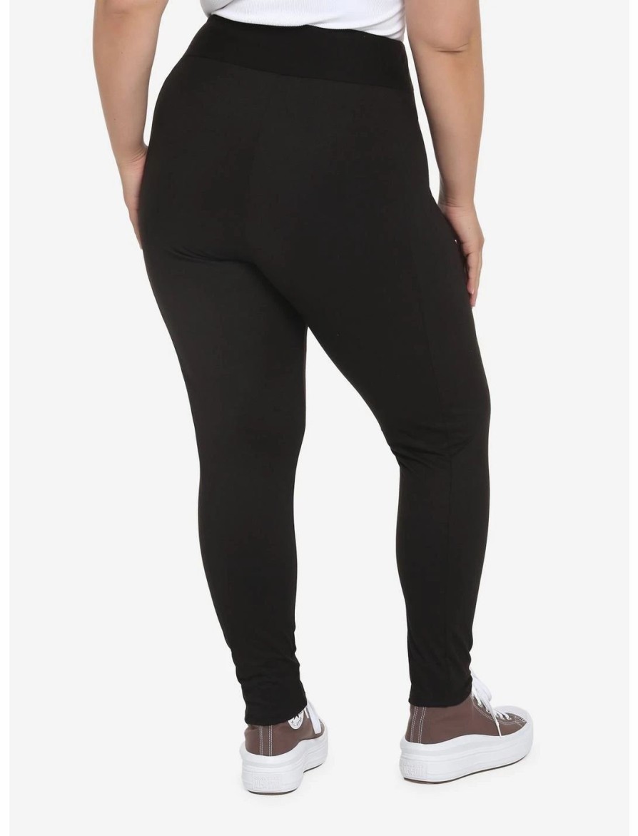 Bottoms * | Hunivers Black Leggings With Pocket Plus Size