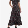 Dresses * | Null Mushrooms Allover Print Empire Waist Midi Dress