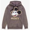 Sweaters And Cardigans * | Ourunvrs Our Universe Disney Mickey Mouse Mineral Wash Hoodie