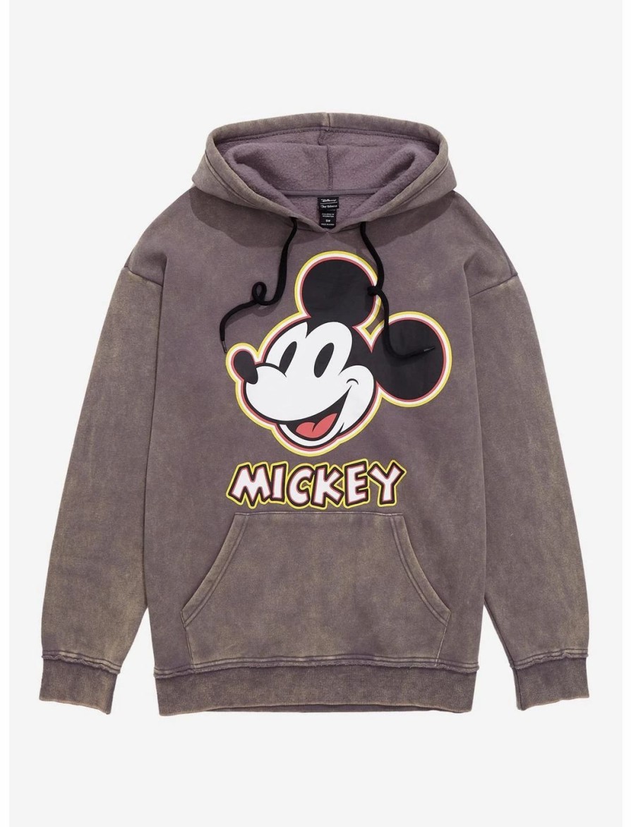 Sweaters And Cardigans * | Ourunvrs Our Universe Disney Mickey Mouse Mineral Wash Hoodie