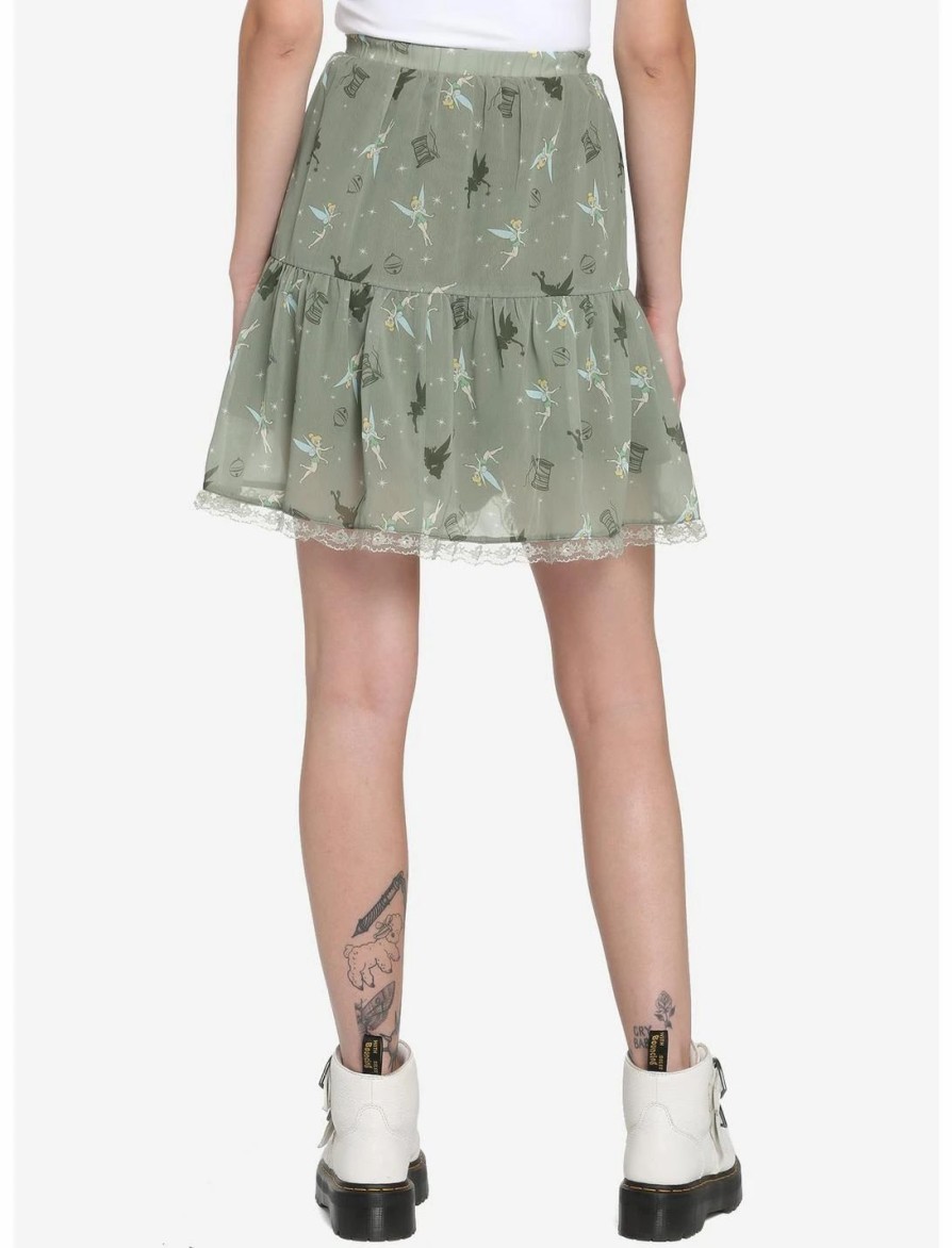 Dresses * | Hunivers Her Universe Disney Tinker Bell Silhouette Poses Flounce Skirt