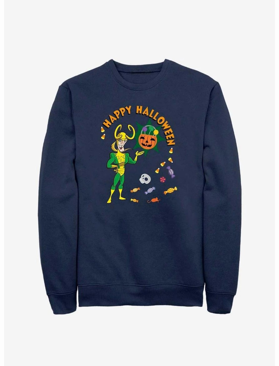 Sweaters And Cardigans * | Null Marvel Loki Happy Halloween Sweatshirt