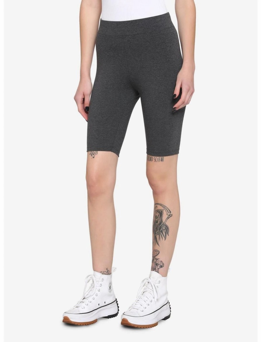 Bottoms * | Hunivers Charcoal Grey 9 Inch Inseam Bike Shorts