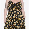 Dresses * | Hunivers Sunflowers & Lace Slip Dress Plus Size