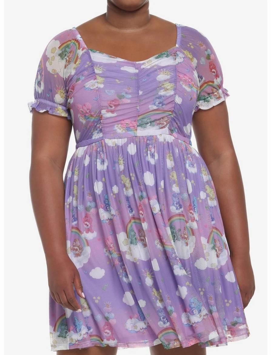 Dresses * | Hunivers Care Bears Characters In The Clouds Dress Plus Size