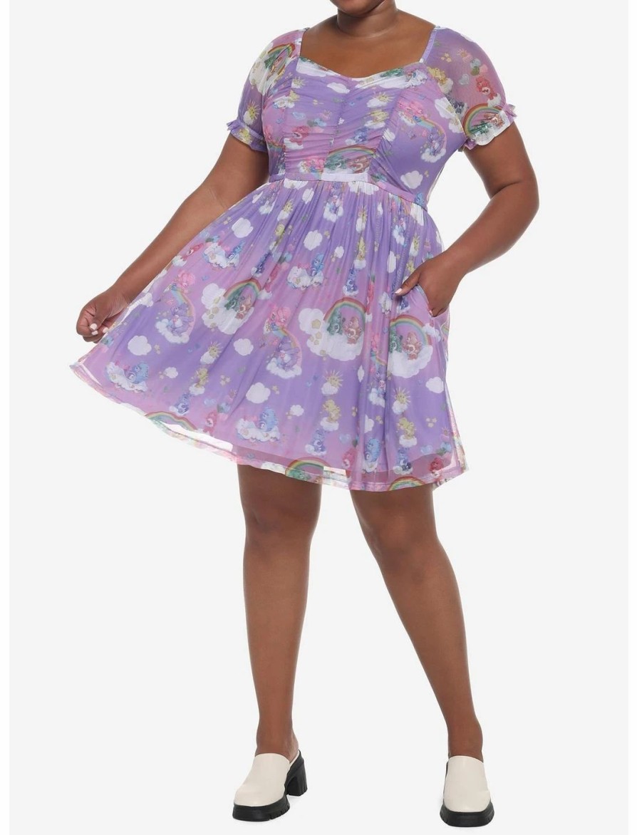 Dresses * | Hunivers Care Bears Characters In The Clouds Dress Plus Size