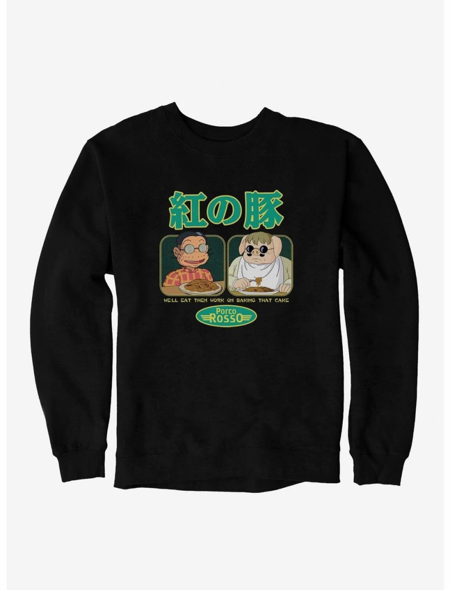 Sweaters And Cardigans * | Null Studio Ghibli Porco Rosso Eat First Sweatshirt