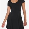 Dresses * | Hunivers Black Skater Dress