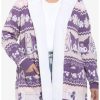 Sweaters And Cardigans * | Hunivers My Melody & Kuromi Sherpa Hooded Open Cardigan Plus Size