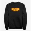 Sweaters And Cardigans * | Null Stranger Things Pumpkin Colors Logo Sweatshirt