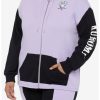 Hoodies And Sweatshirts * | Hunivers Kuromi Fortune Teller Color-Block Skimmer Hoodie Plus Size