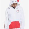 Hoodies And Sweatshirts * | Hunivers Hello Kitty 3D Ears Hoodie