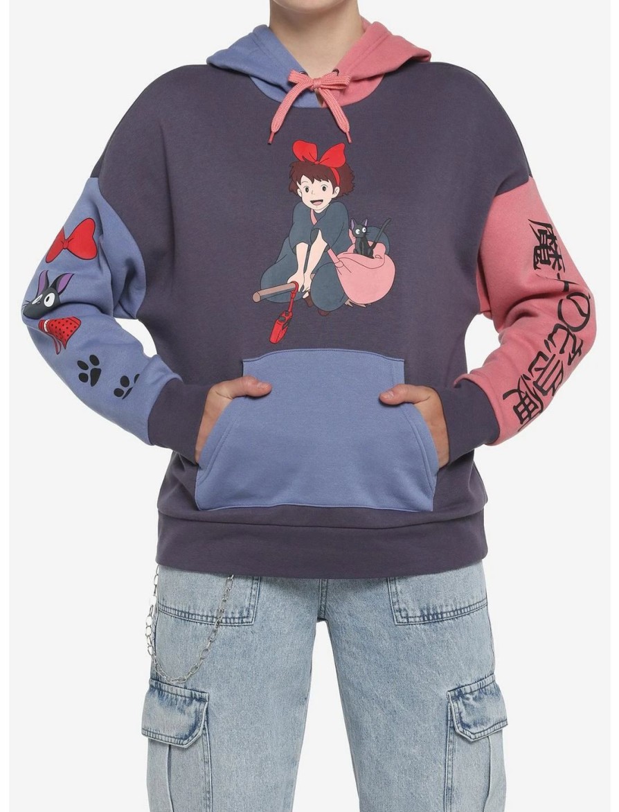 Hoodies And Sweatshirts * | Hunivers Her Universe Studio Ghibli Kiki'S Delivery Service Color-Block Hoodie