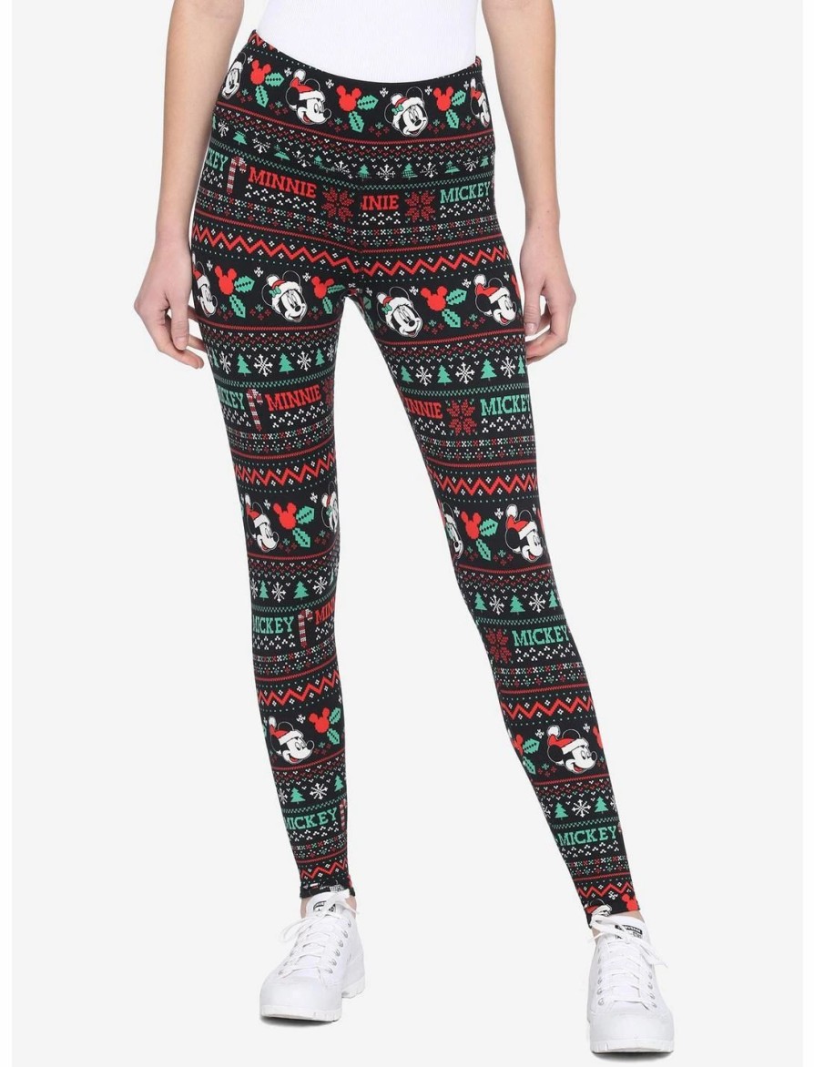 Bottoms * | Hunivers Her Universe Disney Holiday Fair Isle Leggings