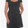 Dresses * | Hunivers Black Retro Sweetheart Dress Plus Size