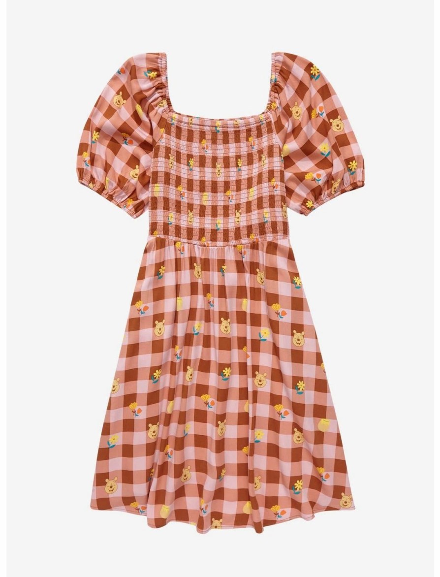 Dresses * | Hunivers Her Universe Disney Winnie The Pooh Gingham Smock Dress