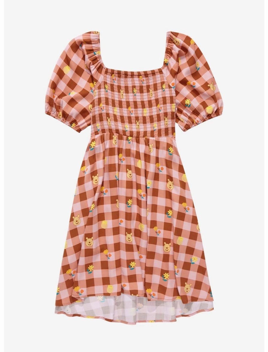 Dresses * | Hunivers Her Universe Disney Winnie The Pooh Gingham Smock Dress