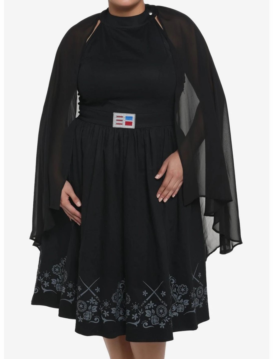 Dresses * | Hunivers Her Universe Star Wars Darth Vader Cape Dress Plus Size