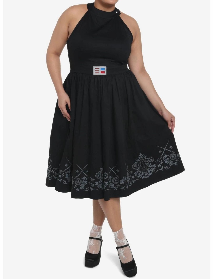 Dresses * | Hunivers Her Universe Star Wars Darth Vader Cape Dress Plus Size