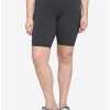 Bottoms * | Hunivers Charcoal Grey 10 Inch Inseam Bike Shorts Plus Size