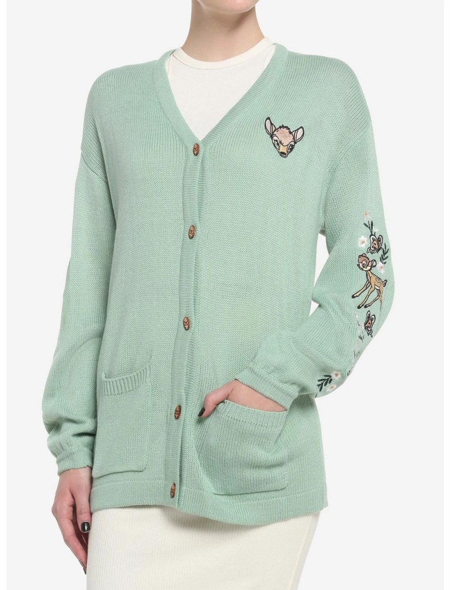 Sweaters And Cardigans * | Hunivers Disney Bambi Embroidered Cardigan