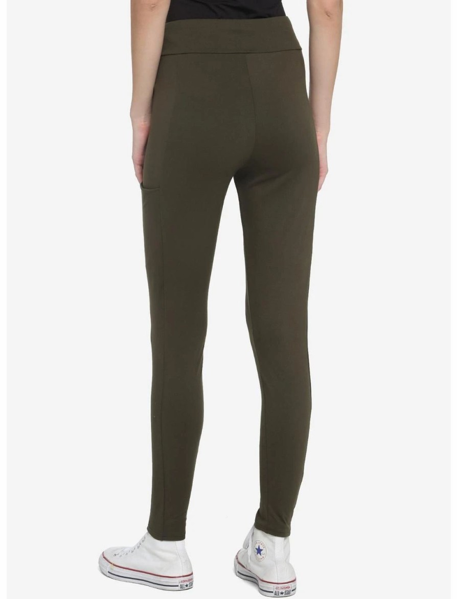 Bottoms * | Hunivers Olive Leggings With Pocket