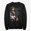 Sweaters And Cardigans * | Null Disney Pirates Of The Caribbean Ornate Captain Jack Sweatshirt