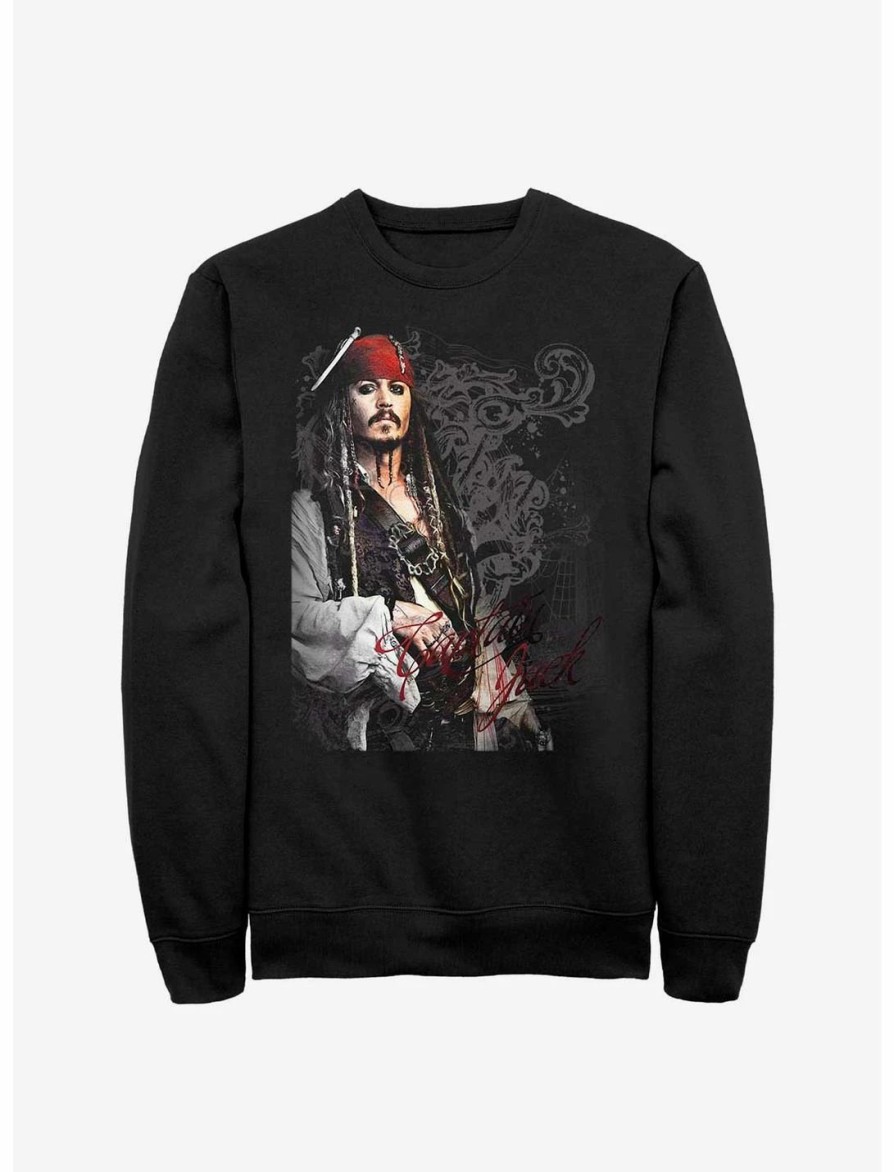 Sweaters And Cardigans * | Null Disney Pirates Of The Caribbean Ornate Captain Jack Sweatshirt