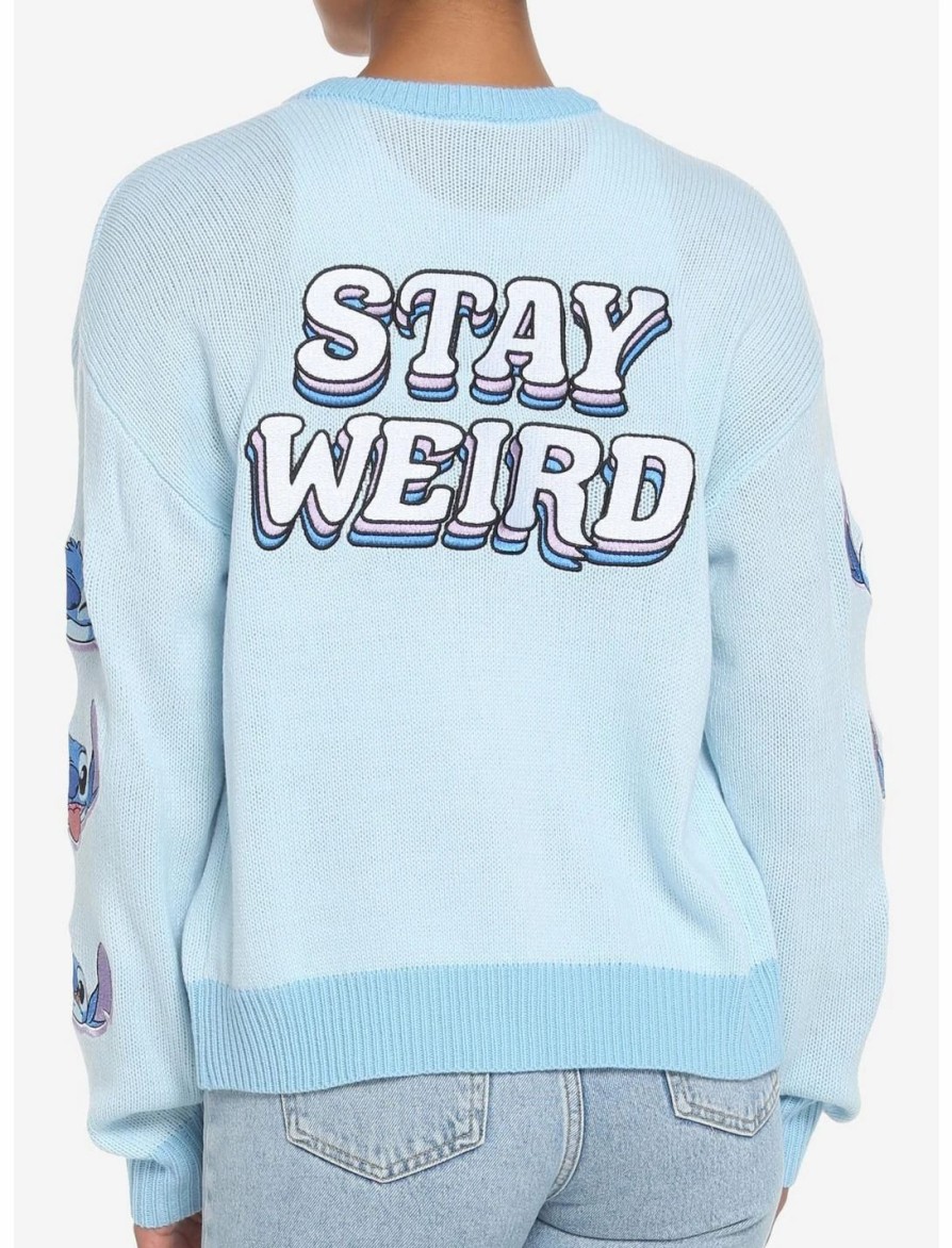 Sweaters And Cardigans * | Hunivers Her Universe Disney Lilo & Stitch Stay Weird Skimmer Cardigan