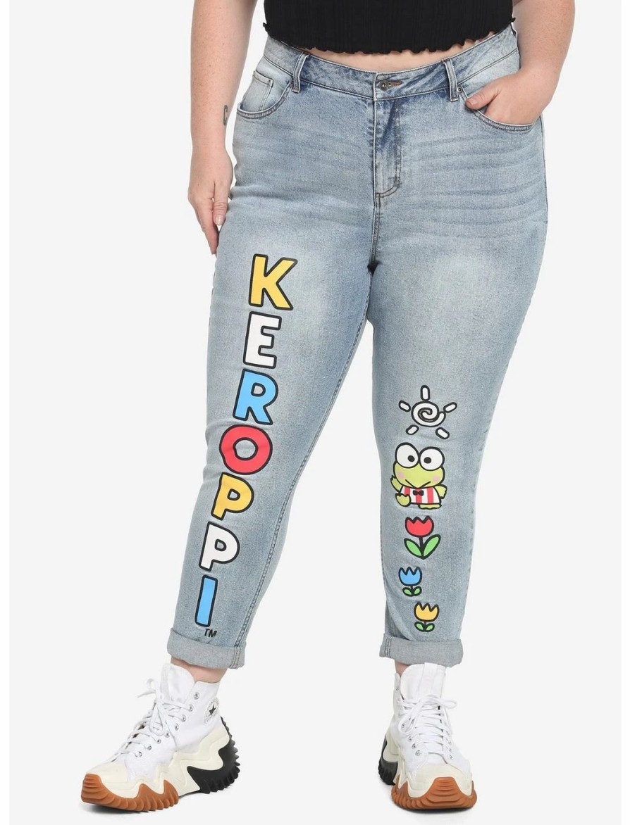 Bottoms * | Hunivers Keroppi Name Mom Jeans Plus Size