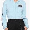 Hoodies And Sweatshirts * | Bioworld My Hero Academia Light Blue U.A. High Crop Hoodie