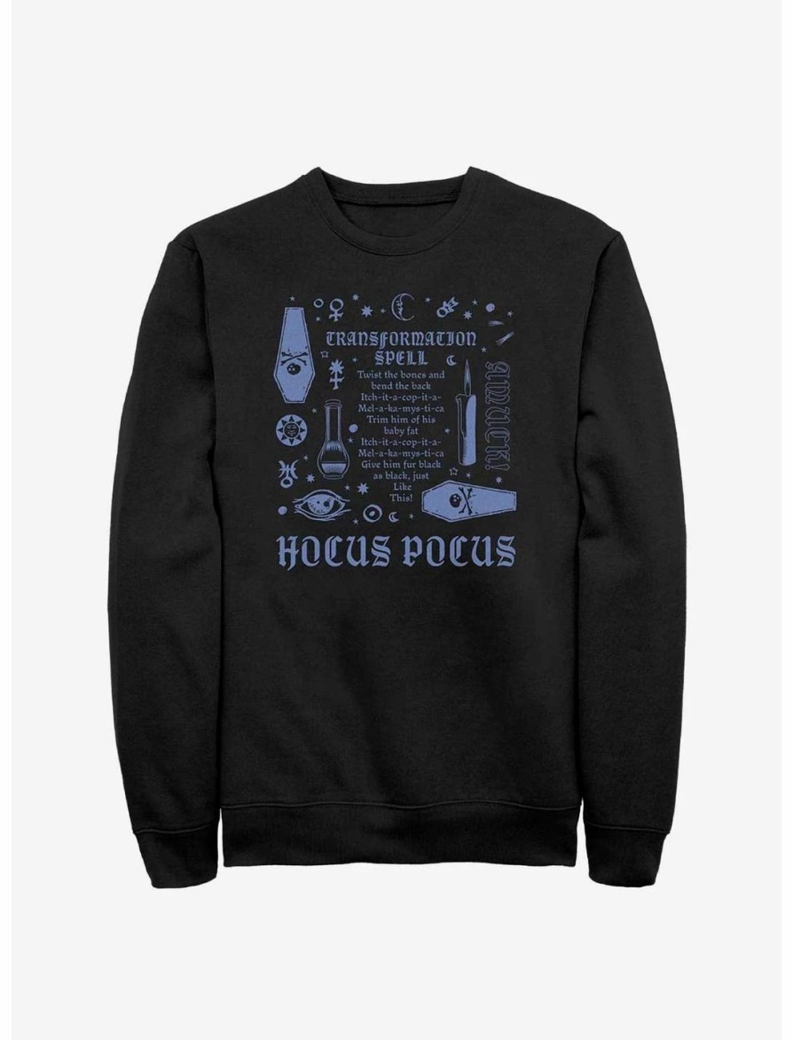 Sweaters And Cardigans * | Null Disney Hocus Pocus Transformation Spell Lyrics Sweatshirt